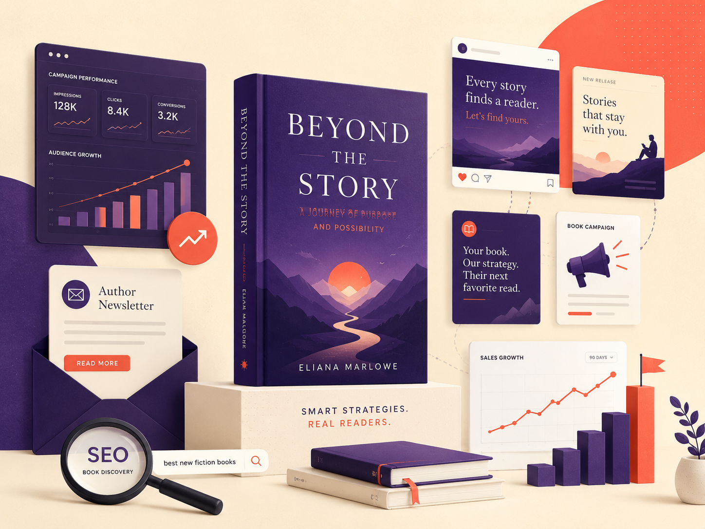 Book marketing campaign strategy and promotional content